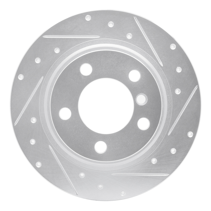 Picture of R1 15-26 BMW 228I xDrive Gran Coupe Front Right Drilled & Slotted Silver Brake Rotor