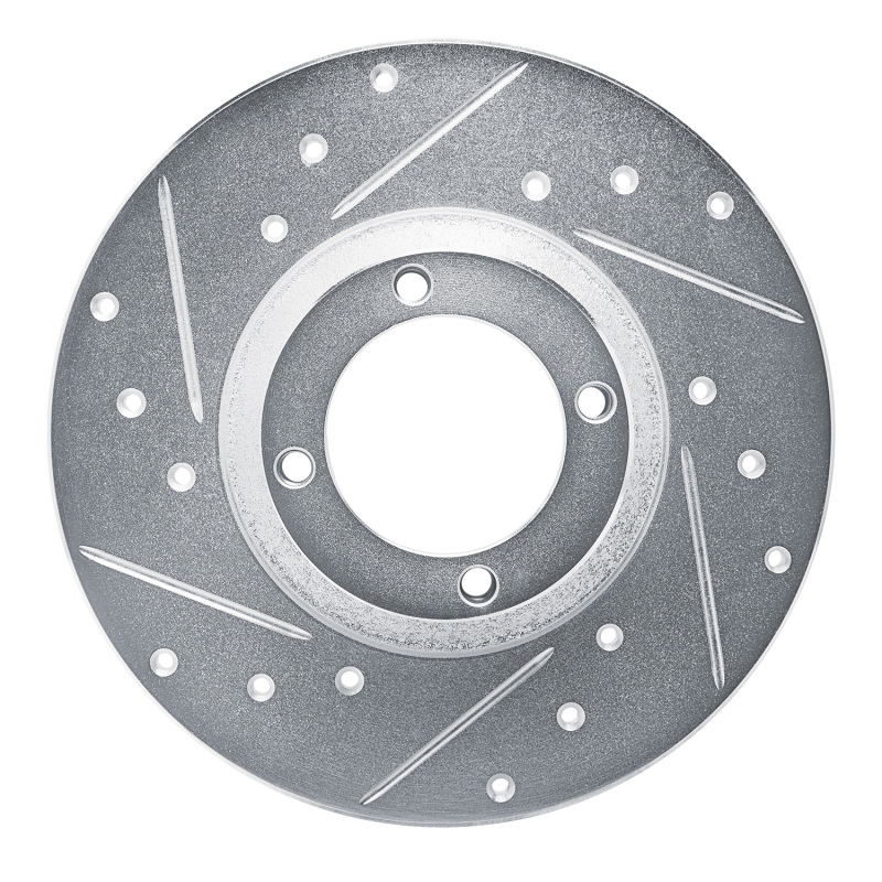 Picture of R1 76-84 Buick OPEL Front Left Drilled & Slotted Silver Brake Rotor