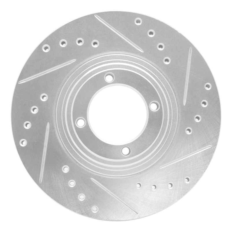 Picture of R1 83-89 Isuzu Impulse Front Right Drilled & Slotted Silver Brake Rotor