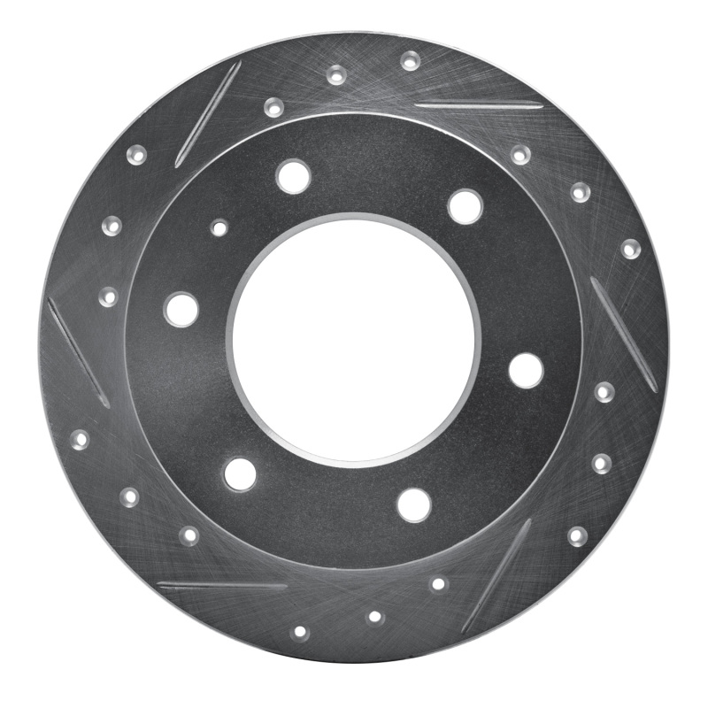 Picture of R1 88-95 Isuzu AMIGO Rear Left Drilled & Slotted Silver Brake Rotor
