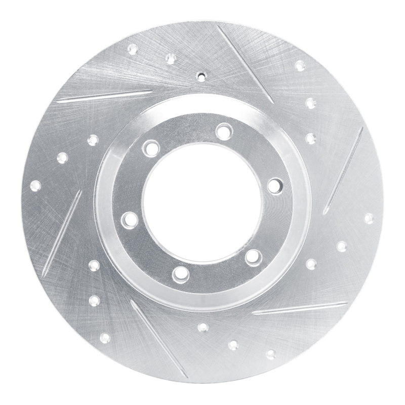 Picture of R1 78-83 Chevrolet Luv Front Right Drilled & Slotted Silver Brake Rotor