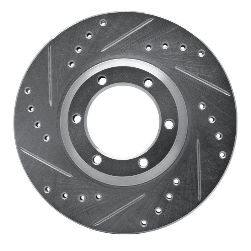 Picture of R1 84-87 Isuzu TROOPER Front Left Drilled & Slotted Silver Brake Rotor