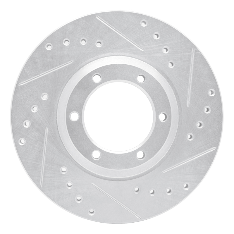 Picture of R1 84-87 Isuzu Pickup Front Right Drilled & Slotted Silver Brake Rotor