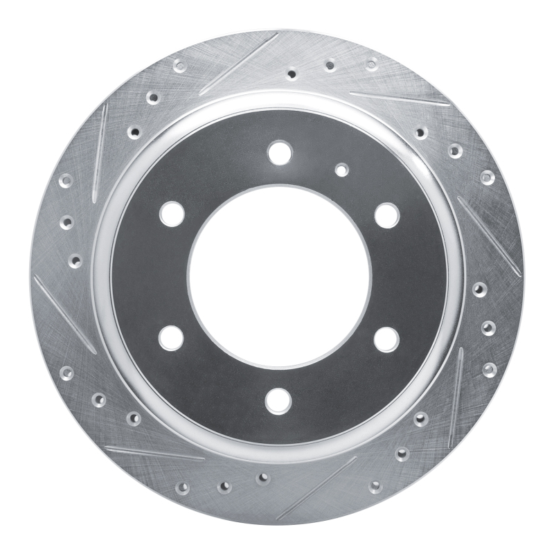 Picture of R1 92-04 Acura SLX Rear Left Drilled & Slotted Silver Brake Rotor