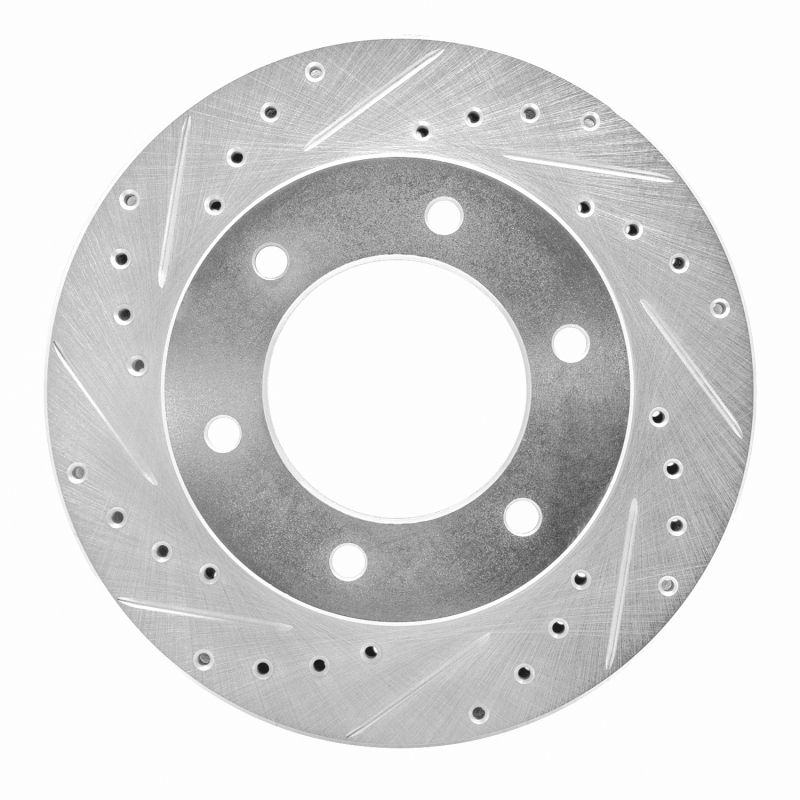 Picture of R1 01-04 Honda Passport Front Left Drilled & Slotted Silver Brake Rotor