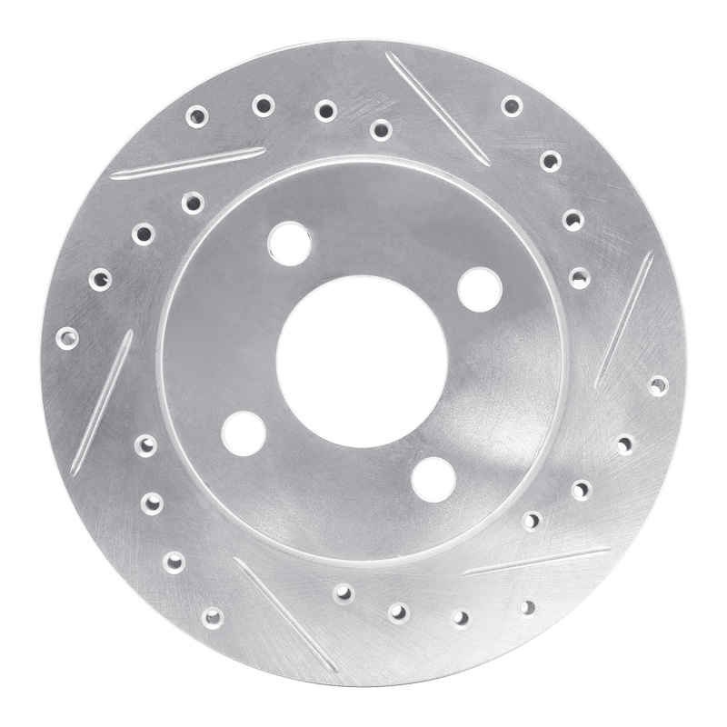 Picture of R1 81-87 Chrysler Town & Country Front Right Drilled & Slotted Silver Brake Rotor