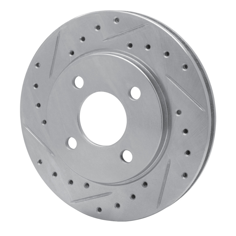 Picture of R1 81-87 Chrysler Town & Country Front Left Drilled & Slotted Silver Brake Rotor