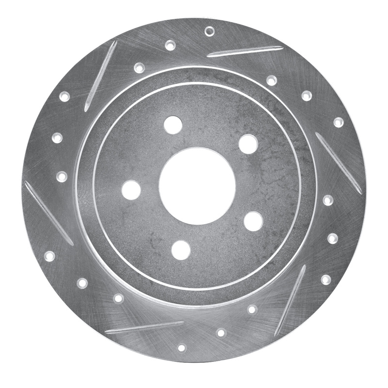 Picture of R1 88-95 Chrysler Daytona Rear Left Drilled & Slotted Silver Brake Rotor