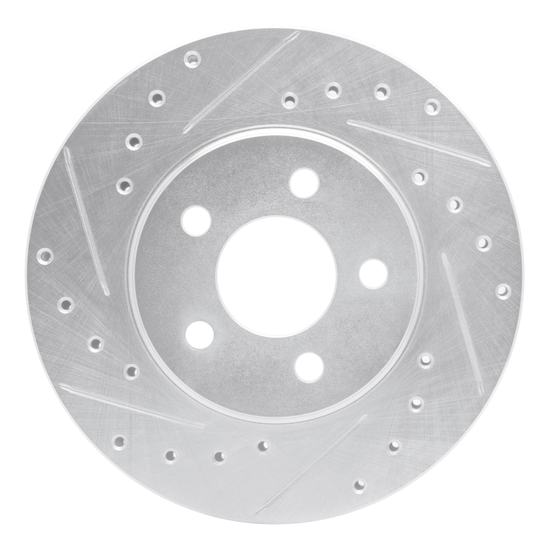 Picture of R1 95-00 Chrysler SEBRING Front Left Drilled & Slotted Silver Brake Rotor