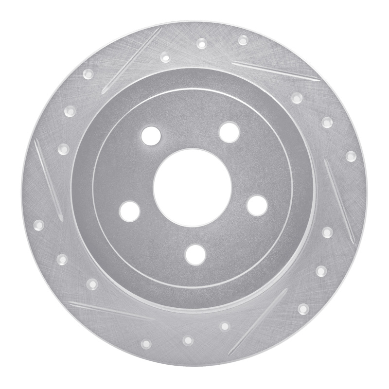 Picture of R1 95-07 Chrysler SEBRING Rear Left Drilled & Slotted Silver Brake Rotor
