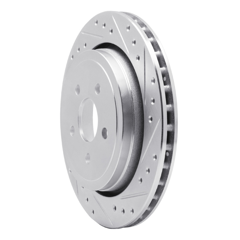 Picture of R1 89-95 Chrysler Daytona Rear Right Drilled & Slotted Silver Brake Rotor