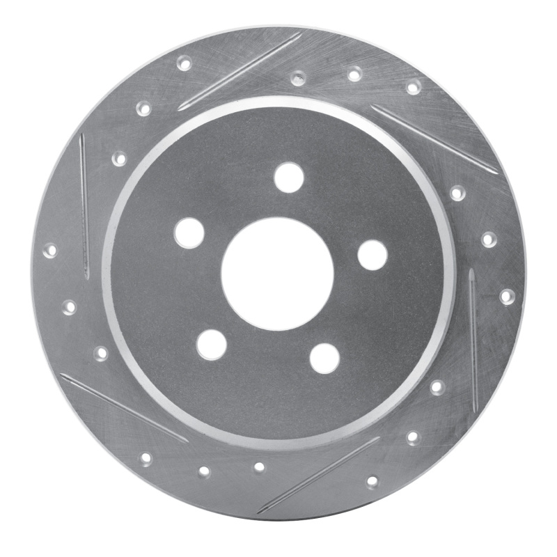 Picture of R1 03-10 Chrysler PT Cruiser Rear Left Drilled & Slotted Silver Brake Rotor
