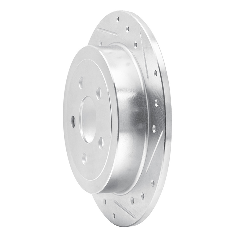 Picture of R1 95-07 Chrysler PT Cruiser Rear Right Drilled & Slotted Silver Brake Rotor