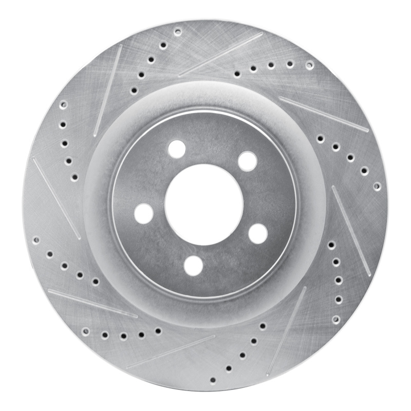 Picture of R1 05-23 Chrysler 300 Front Left Drilled & Slotted Silver Brake Rotor