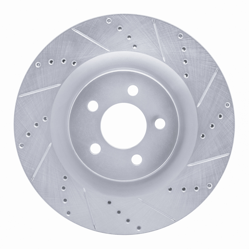 Picture of R1 05-23 Chrysler 300 Front Right Drilled & Slotted Silver Brake Rotor