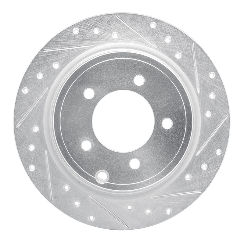 Picture of R1 07-17 Chrysler SEBRING Rear Right Drilled & Slotted Silver Brake Rotor