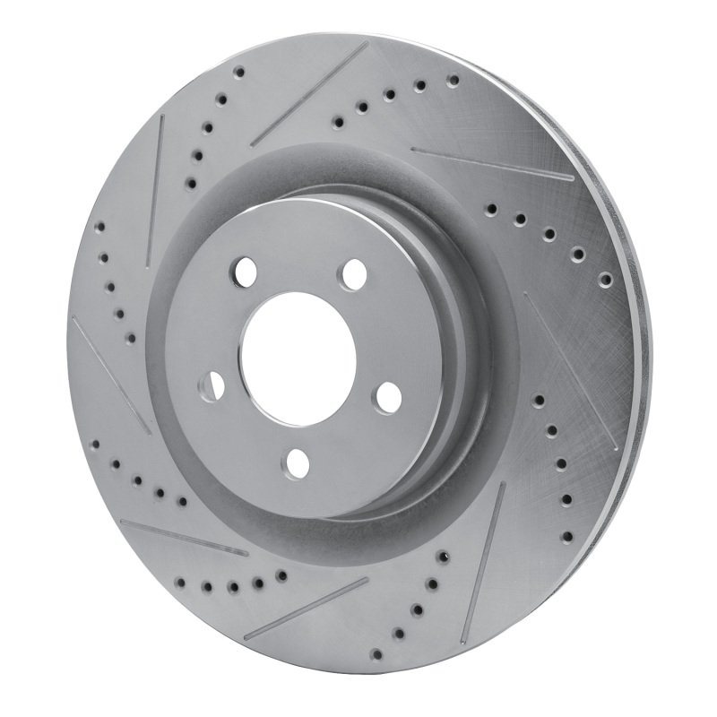 Picture of R1 05-23 Chrysler 300 Front Left Drilled & Slotted Silver Brake Rotor