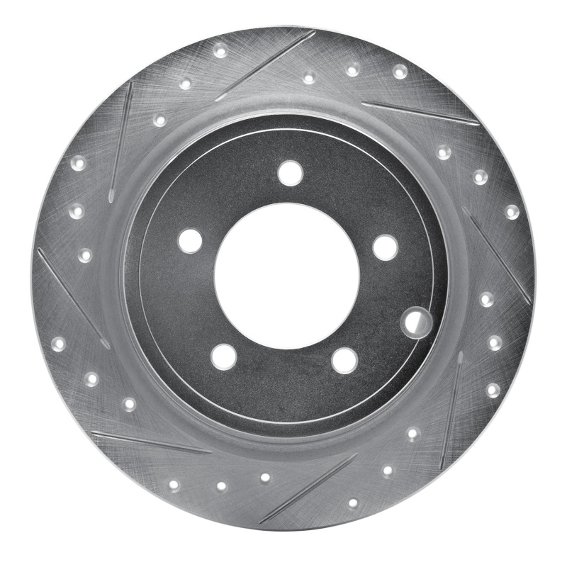Picture of R1 07-17 Chrysler 200 Rear Left Drilled & Slotted Silver Brake Rotor