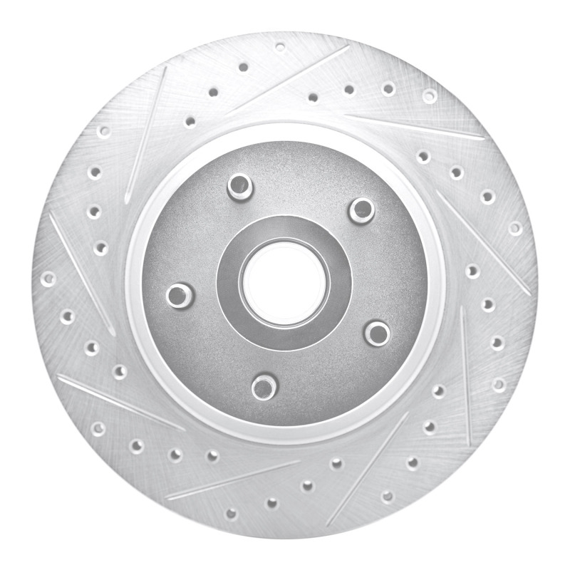 Picture of R1 71-81 Chrysler Town & Country Front Left Drilled & Slotted Silver Brake Rotor