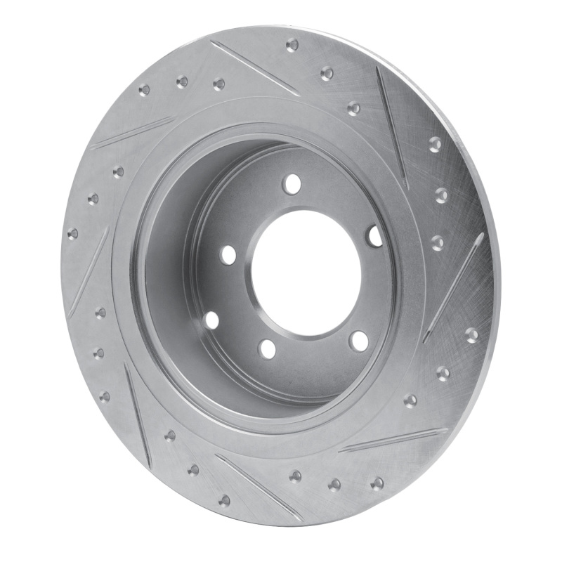 Picture of R1 07-17 Chrysler 200 Rear Left Drilled & Slotted Silver Brake Rotor