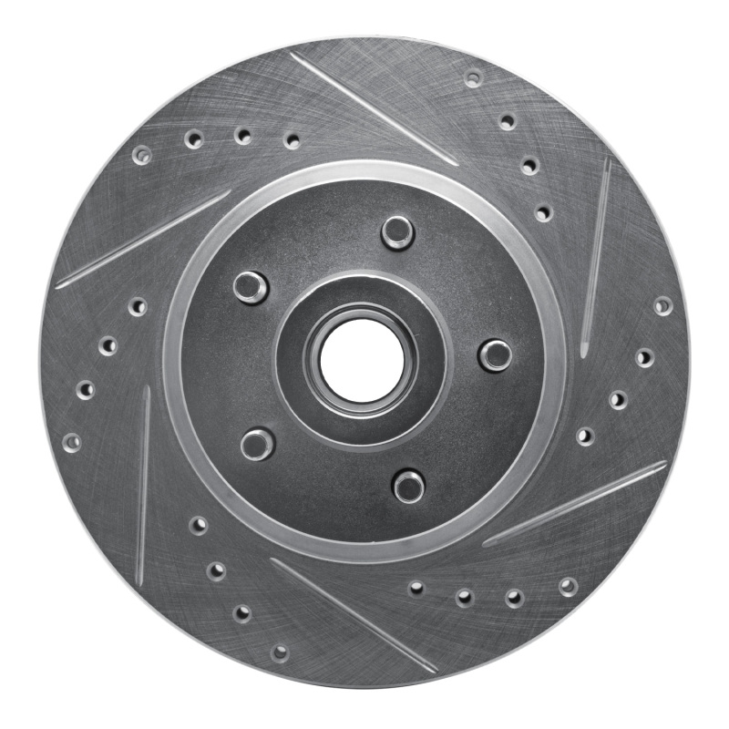 Picture of R1 71-81 Chrysler Town & Country Front Right Drilled & Slotted Silver Brake Rotor