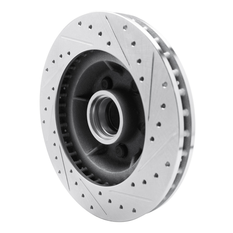 Picture of R1 71-81 Chrysler Town & Country Front Left Drilled & Slotted Silver Brake Rotor
