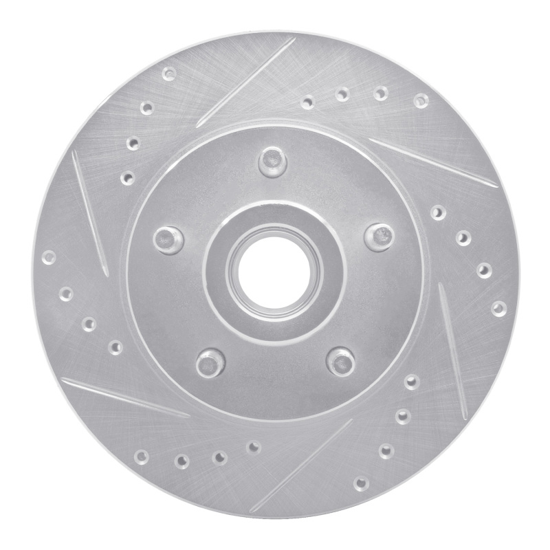 Picture of R1 70-72 Dodge Charger Front Left Drilled & Slotted Silver Brake Rotor