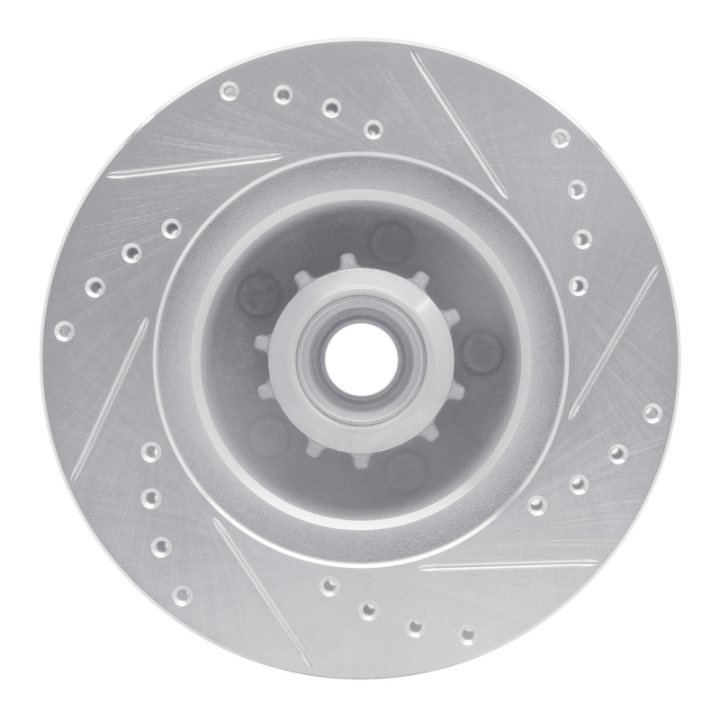 Picture of R1 70-72 Dodge Charger Front Left Drilled & Slotted Silver Brake Rotor
