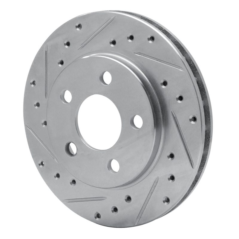 Picture of R1 85-89 Dodge SHADOW Front Left Drilled & Slotted Silver Brake Rotor