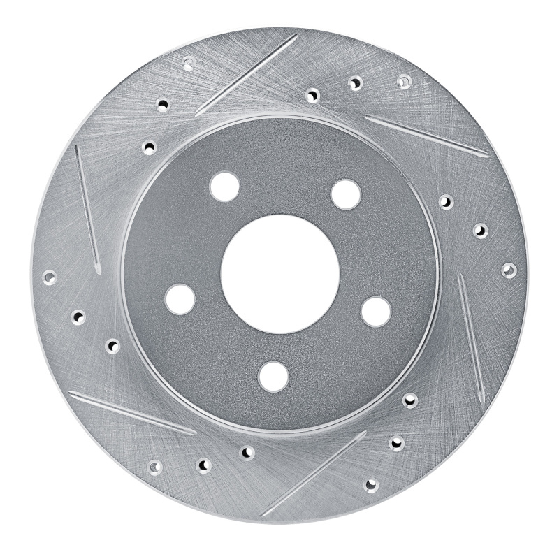 Picture of R1 88-90 Dodge Monaco Front Left Drilled & Slotted Silver Brake Rotor