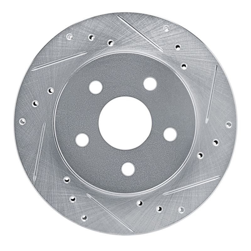Picture of R1 88-90 Dodge Monaco Front Right Drilled & Slotted Silver Brake Rotor