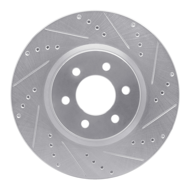 Picture of R1 92-02 Dodge Viper Front Right Drilled & Slotted Silver Brake Rotor