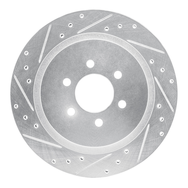 Picture of R1 92-02 Dodge Viper Rear Left Drilled & Slotted Silver Brake Rotor