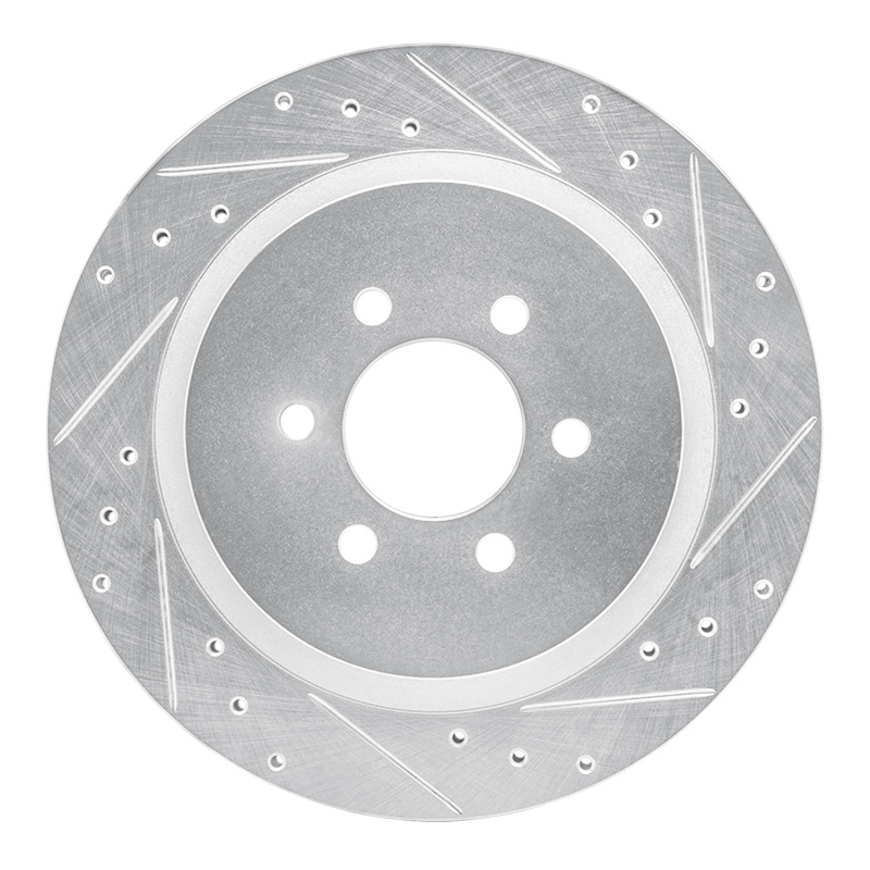 Picture of R1 92-02 Dodge Viper Rear Right Drilled & Slotted Silver Brake Rotor