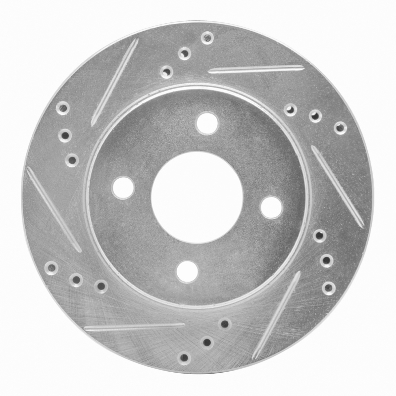 Picture of R1 95-96 Dodge Neon (USA/Canada) Front Left Drilled & Slotted Silver Brake Rotor