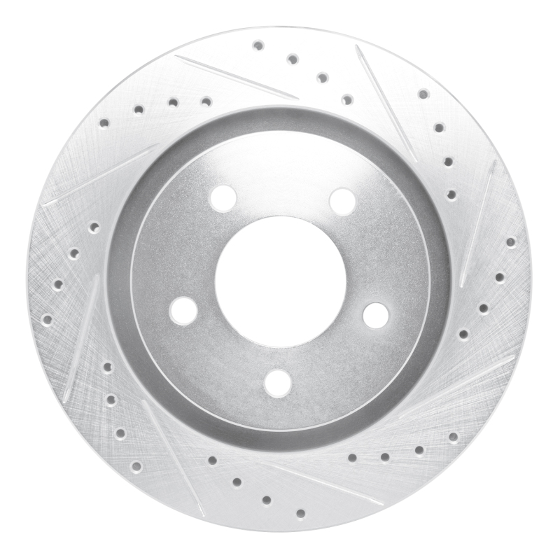 Picture of R1 99-04 Chrysler 300M Front Right Drilled & Slotted Silver Brake Rotor