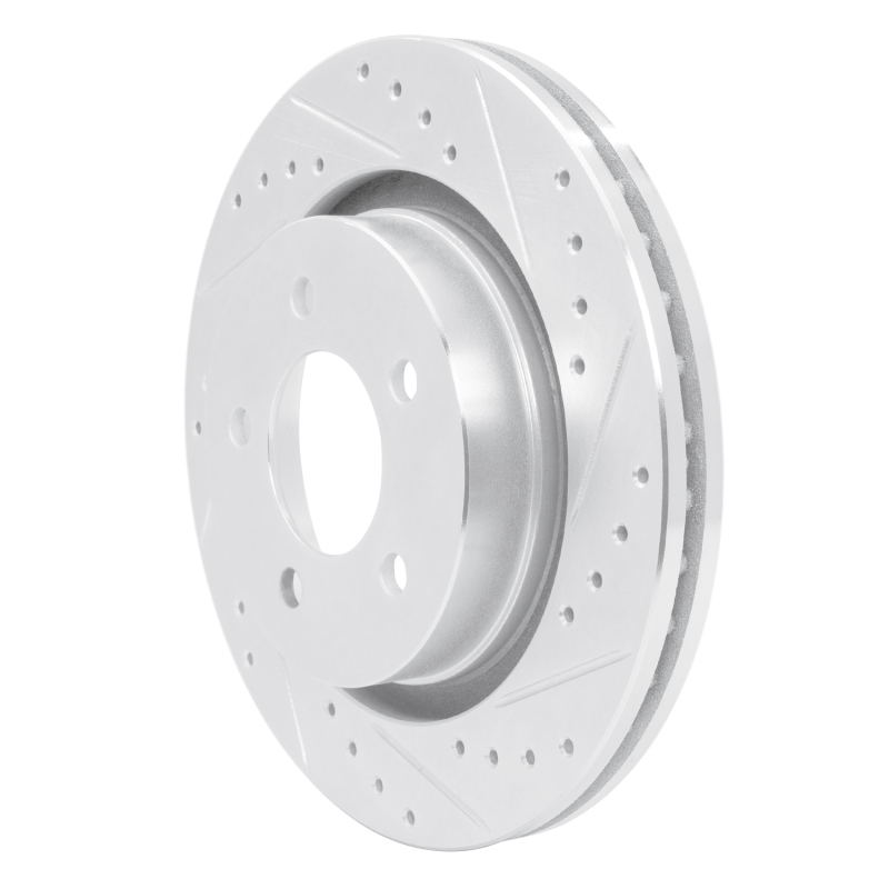 Picture of R1 99-04 Chrysler 300M Front Right Drilled & Slotted Silver Brake Rotor