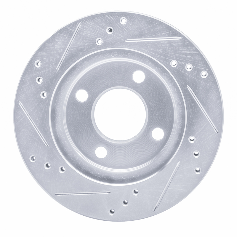 Picture of R1 95-96 Dodge Neon (USA/Canada) Front Right Drilled & Slotted Silver Brake Rotor