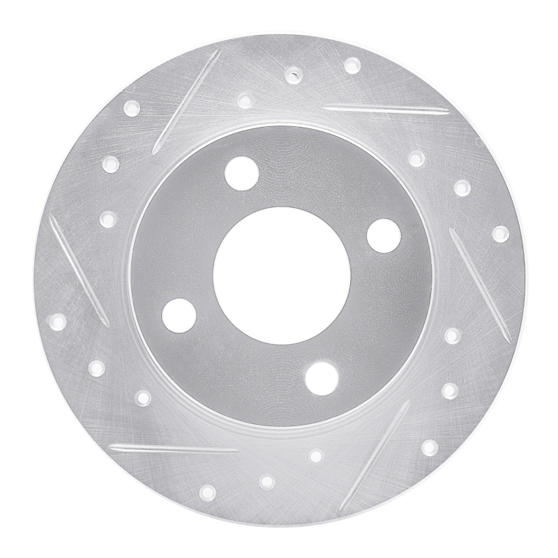 Picture of R1 78-90 Dodge Charger Front Left Drilled & Slotted Silver Brake Rotor