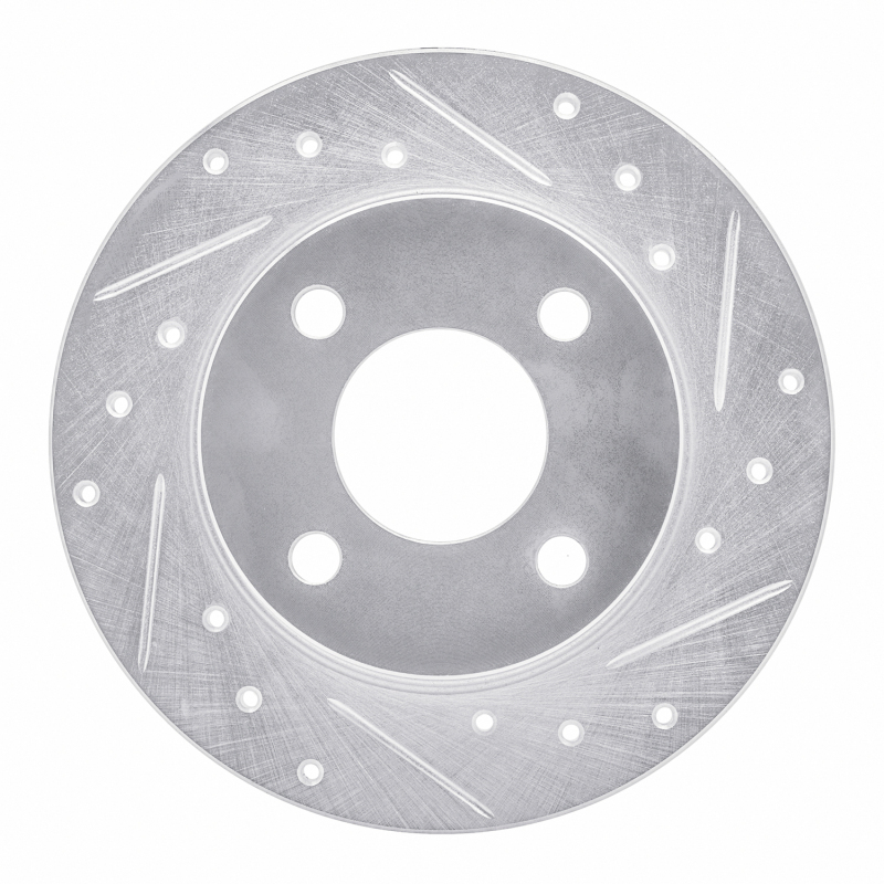 Picture of R1 78-90 Dodge Charger Front Right Drilled & Slotted Silver Brake Rotor