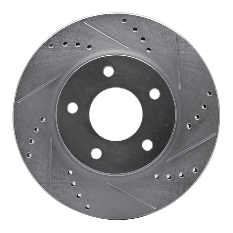 Picture of R1 07-17 Dodge CALIBER Front Right Drilled & Slotted Silver Brake Rotor
