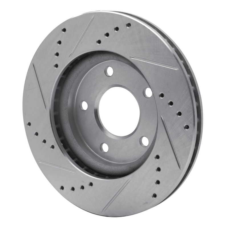 Picture of R1 07-17 Dodge CALIBER Front Right Drilled & Slotted Silver Brake Rotor