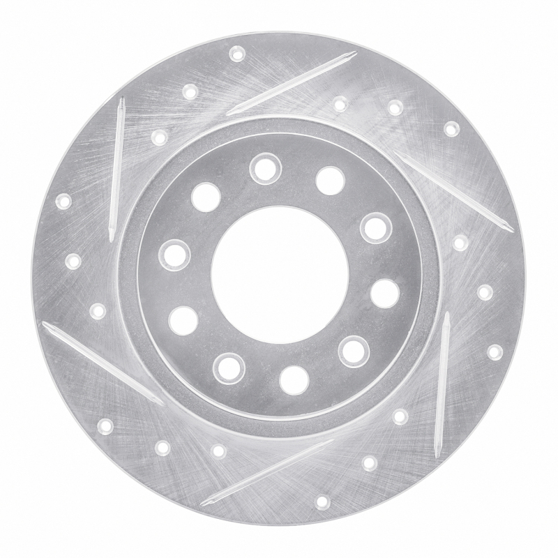 Picture of R1 13-16 Dodge DART Rear Left Drilled & Slotted Silver Brake Rotor