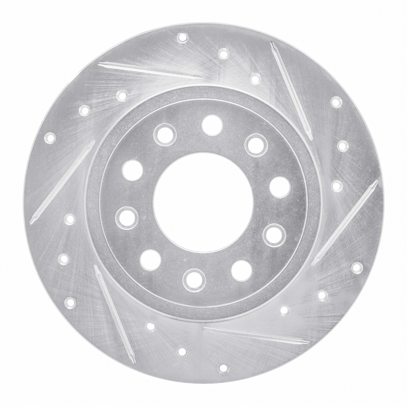 Picture of R1 13-16 Dodge DART Rear Right Drilled & Slotted Silver Brake Rotor