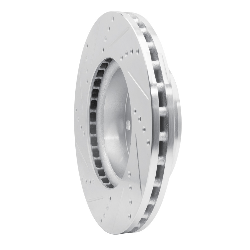 Picture of R1 06-25 American Coach Patriot Front Right Drilled & Slotted Silver Brake Rotor