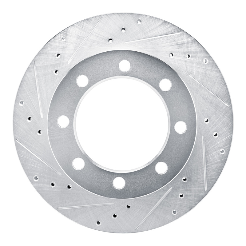 Picture of R1 80-93 Dodge W200 Front Left Drilled & Slotted Silver Brake Rotor