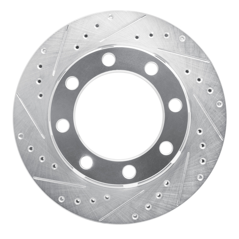Picture of R1 75-93 Dodge W300 Front Left Drilled & Slotted Silver Brake Rotor