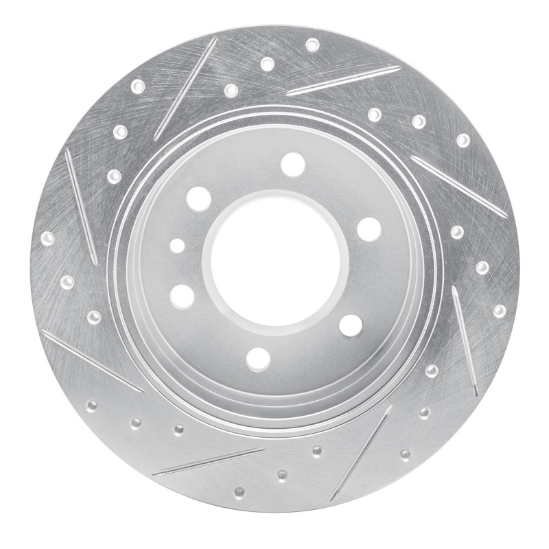 Picture of R1 06-18 Dodge Sprinter 3500 Rear Right Drilled & Slotted Silver Brake Rotor