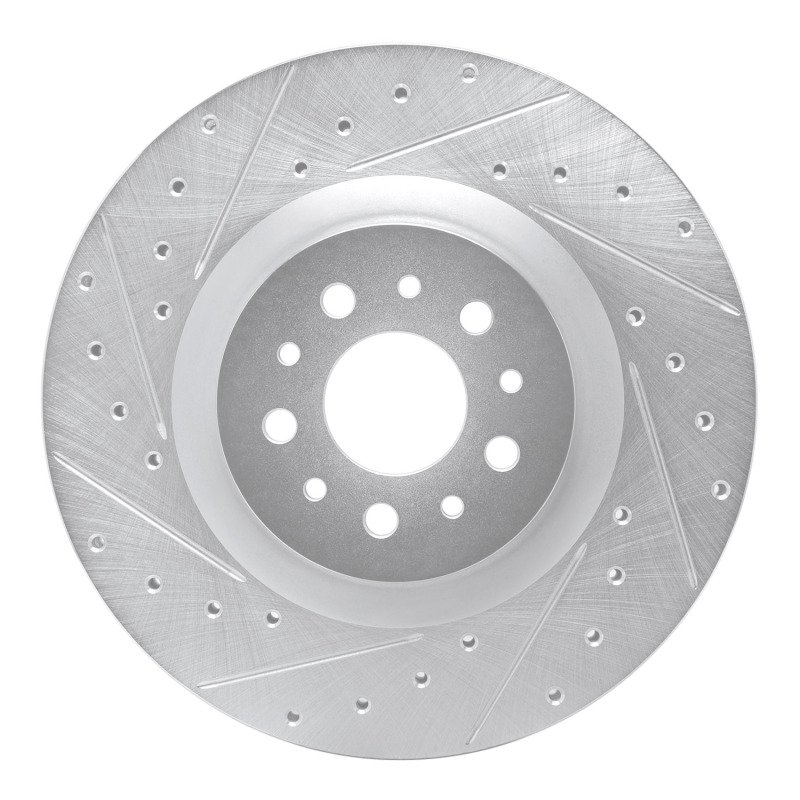 Picture of R1 15-22 Ram Promaster City Front Left Drilled & Slotted Silver Brake Rotor