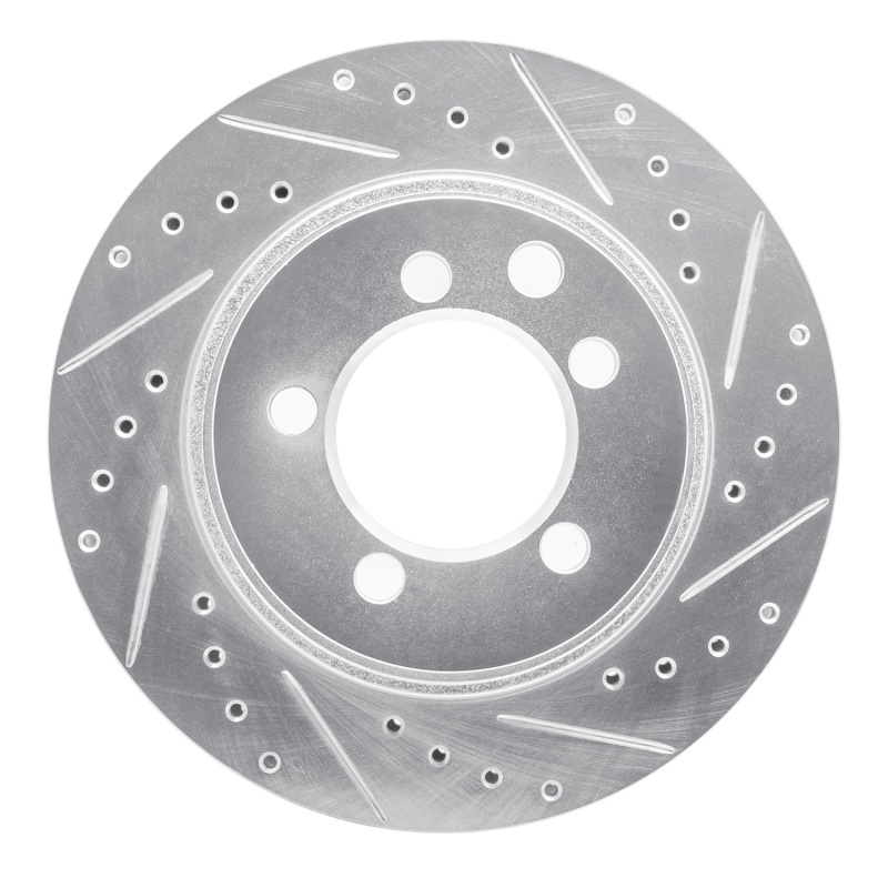 Picture of R1 74-81 Dodge W150 Front Right Drilled & Slotted Silver Brake Rotor